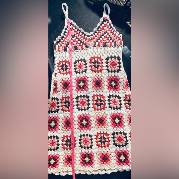 Lucky Brand NWT
Pink Granny Square Crochet Mini Dress - Picture 5 of 8